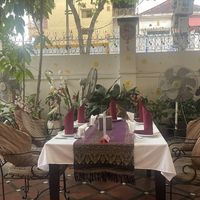 The table   at Magnolia Veggie Restaurant in Phnom Penh