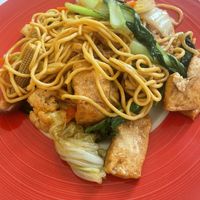 Noodles with tofu and vegetables   at Magnolia Veggie Restaurant in Phnom Penh