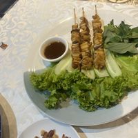 So good! Mushroom skewerss  at Magnolia Veggie Restaurant in Phnom Penh