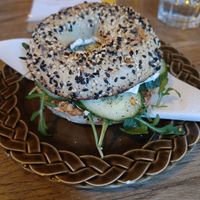 Vegan bagel at Nabolaget Bagleri in Trondheim