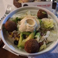 Quinoa, falafel, hummus and vegetables   at 116 Créperie & Salade Bar in Agadir