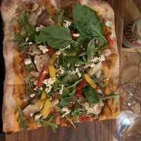 Vegan pizza (scrocchiarella)  at Aroma Restaurant & Pizzeria in Ljubljana