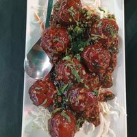 Manchurian balls, dry at Fern's Curry Sushi & Indo Chinese Wok in 