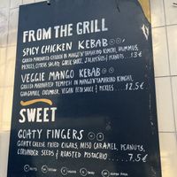 Outside menu   at Javá in Lisbon