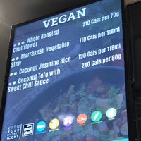 Vegan section sign at Carleton University - Vegan Bar in Ottawa