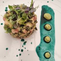 Ceviche de garbanzos at La Capella in Sabadell