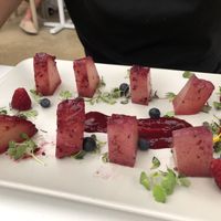 Melon infusionado (vegan) at La Capella in Sabadell