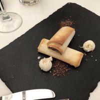 Rollito chocolate (vegan) at La Capella in Sabadell