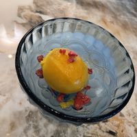 Seasonal sorbet  at Tamasha  in Raleigh