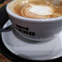 Soya flat white (January 2025) at Caffè Nero in Aberystwyth