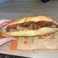 ‘Chay’: tofu and tomato, no egg no cheese  at Madamh Khanh - The Banh Mi Queen  in Hoi An