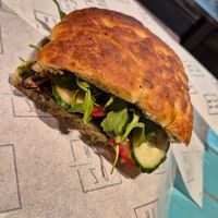 Aubergine/eggplant, arugula pesto at Zona Bistro in Prague