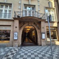 Not easy to find, go through this entrance and it's on the left inside at Zona Bistro in Prague