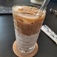 Iced latte met havermelk at Urbean Striesen in Dresden