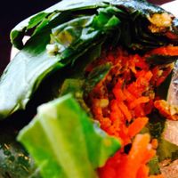 Inside the falafel wrap at Kure Superfoods in Portland