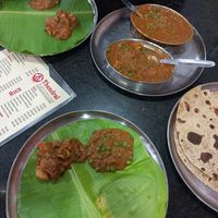 plates served with banana leaf at Thendral Restaurant in Ooty