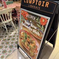 sign  at Comptoir Libanais - Stephenson Pl in Birmingham