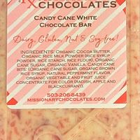 Candy Cane White Chocolate Bar at Missionary Chocolates in Portland