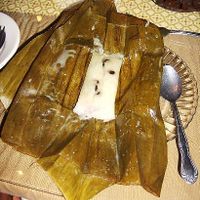 Sticky Rice Wrapped in Fresh Banana Leaf at Chow Thai in Boca Raton
