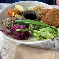 Poke bowl with tofu and falafel   at The Ashford Arms in Bakewell