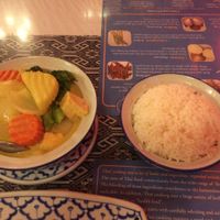 Yellow potato curry with rice. at Thailand Cuisine in Kihei