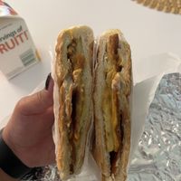 Vegan bacon egg and cheese  at Plantega - Green Organic Deli & Juice Bar in New York City