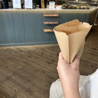 Banana bread insidee  at Bones Espresso in Twickenham