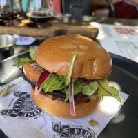Portobello burger  at Firestone Walker Brewing Company - Barrelworks in Buellton