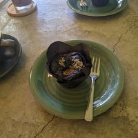 Chocolate muffin at Grains Plant-based Cafe in Puerto Princesa