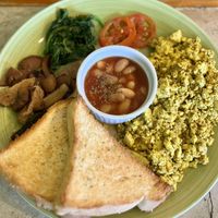 Big breakfast   at Grains Plant-based Cafe in Puerto Princesa