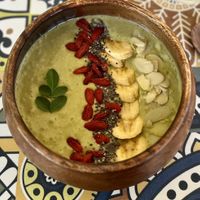 Mean green smoothie bowl  at Grains Plant-based Cafe in Puerto Princesa