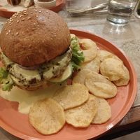 Impossible burger at Grains Plant-based Cafe in Puerto Princesa