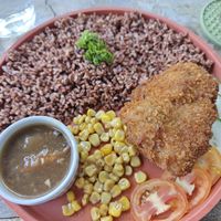 Crispy fried chicken at Grains Plant-based Cafe in Puerto Princesa