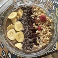 Choco nutty smoothie bowl  at Grains Plant-based Cafe in Puerto Princesa