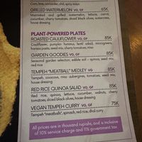 Vegan menu  at Deep Roots Dive & Yoga Resort in Penida Island