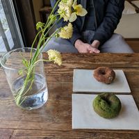 Genmaicha donut + Cinnamon donut at Soma - 杣 in Uji