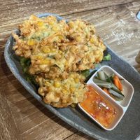 Corn fritters (ask without egg) GF option also available  at Warung Agung Amed in Abang