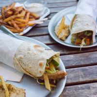 Wraps + Fries at Fast Rabbit Fast Food in Berlin