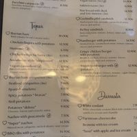 Menu, clearly marked vegan options   at Bar Sa Torre in Tossa De Mar