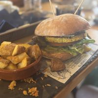 Vegan burger, was okay   at Bar Sa Torre in Tossa De Mar