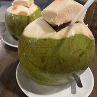 fresh big coconut   at Moonlight in Koh Samui