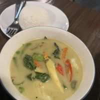 vegan green curry (only veggies )  at Moonlight in Koh Samui