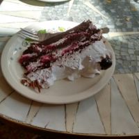 vegan kirsch cake at 19:77 - VEGAN:DINER+BAR, Home of RAMONES MUSEUM in Berlin