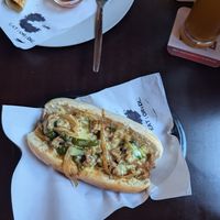 Philly cheez steak at 19:77 - VEGAN:DINER+BAR, Home of RAMONES MUSEUM in Berlin