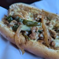 Philly cheez steak at 19:77 - VEGAN:DINER+BAR, Home of RAMONES MUSEUM in Berlin