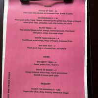 such a funny menu LOVEEEEDDD  at 19:77 - VEGAN:DINER+BAR, Home of RAMONES MUSEUM in Berlin