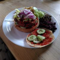Vegan burger at Dengkofen 3 in Mengkofen