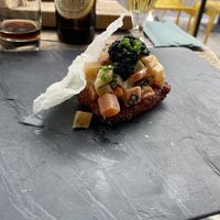 Vegan ‘vis’ voorgerecht   at Waanzinnig Tilburg in Tilburg
