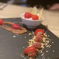 stawberry dessert  at Waanzinnig Tilburg in Tilburg
