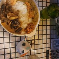 Both curry made vegan. They have various spice you can add. at KIMAGUREYA in Shizuoka